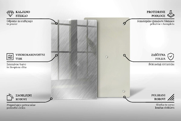 Glass worktop saver Metal texture background