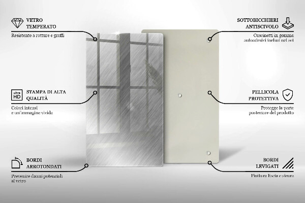 Glass worktop saver Metal texture background