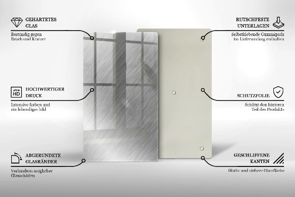 Glass worktop saver Metal texture background