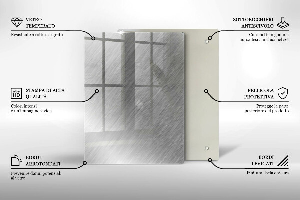 Glass worktop saver Metal texture background