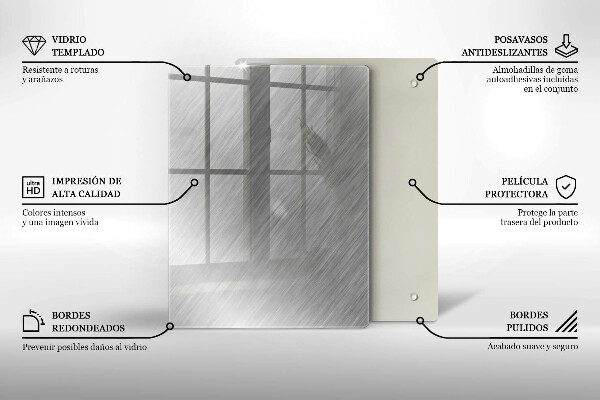 Glass worktop saver Metal texture background