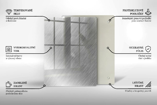 Glass worktop saver Metal texture background