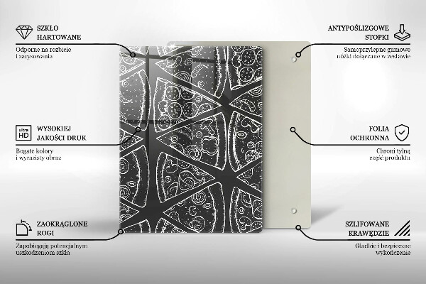 Glass worktop saver Pizza illustration