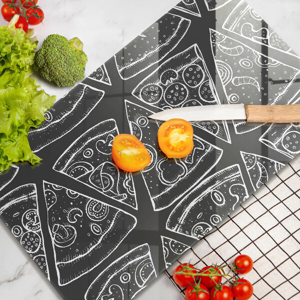 Glass worktop saver Pizza illustration