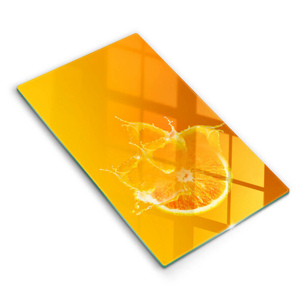 Glass worktop saver Juicy fruit of orange