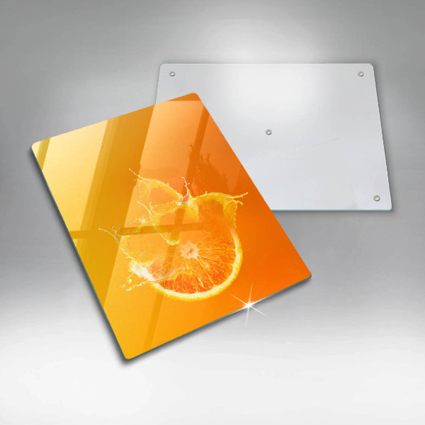 Glass worktop saver Juicy fruit of orange