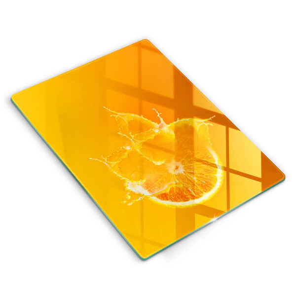 Glass worktop saver Juicy fruit of orange
