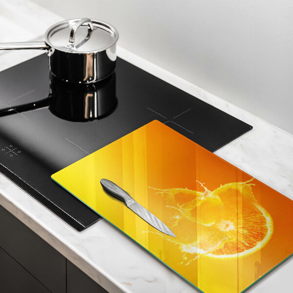 Glass worktop saver Juicy fruit of orange