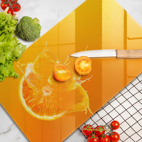 Glass worktop saver Juicy fruit of orange