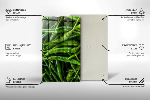 Kitchen countertop cover Pods peas