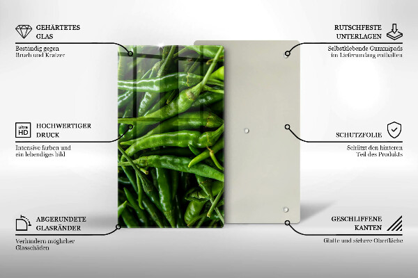 Kitchen countertop cover Pods peas