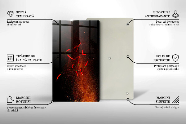 Kitchen countertop cover Hot chili peppers