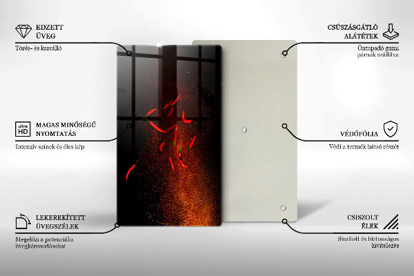 Kitchen countertop cover Hot chili peppers