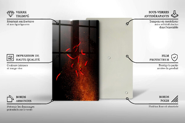 Kitchen countertop cover Hot chili peppers