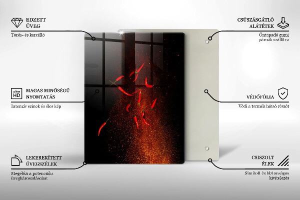 Kitchen countertop cover Hot chili peppers