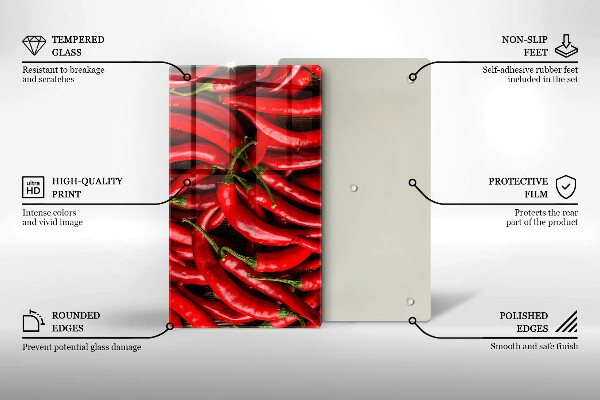 Kitchen countertop cover Hot chili peppers