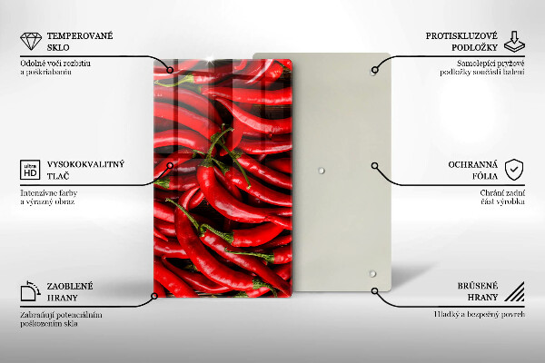 Kitchen countertop cover Hot chili peppers