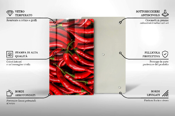 Kitchen countertop cover Hot chili peppers