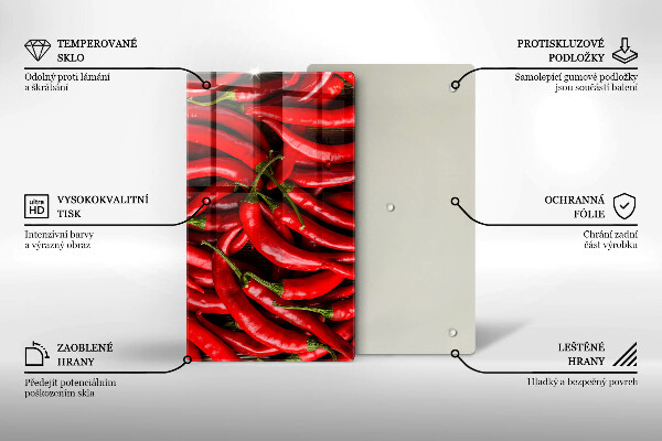 Kitchen countertop cover Hot chili peppers