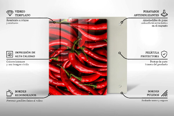 Kitchen countertop cover Hot chili peppers