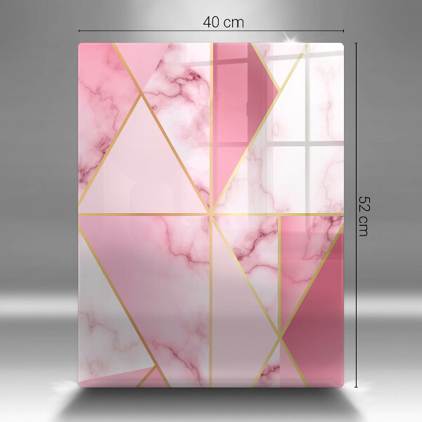 Glass worktop saver Geometric marble