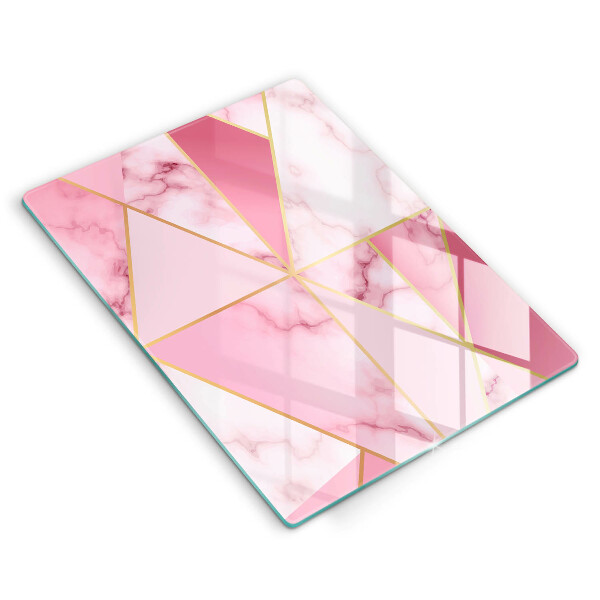 Glass worktop saver Geometric marble