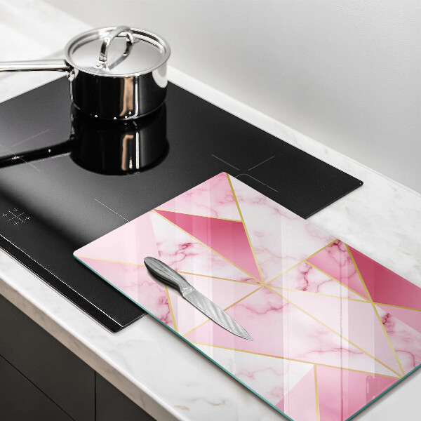 Glass worktop saver Geometric marble