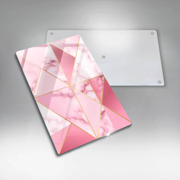 Glass worktop saver Geometric marble