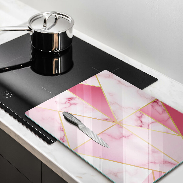 Glass worktop saver Geometric marble