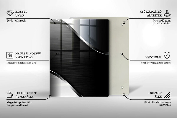Glass worktop saver Metal abstraction