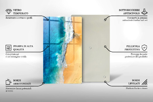 Kitchen countertop cover Beach and sea