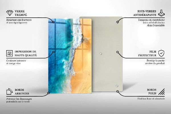 Kitchen countertop cover Beach and sea