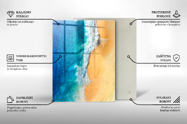 Kitchen countertop cover Beach and sea