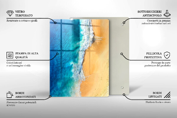 Kitchen countertop cover Beach and sea