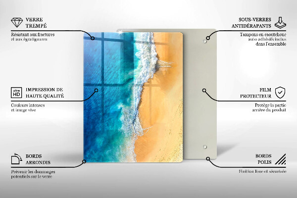 Kitchen countertop cover Beach and sea