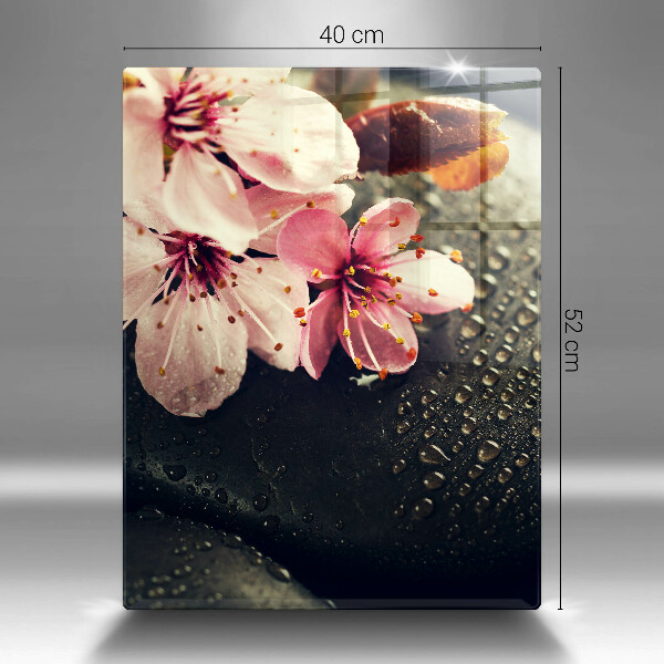 Kitchen countertop cover Flowers stones zen