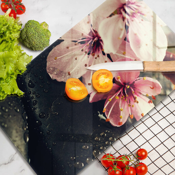 Kitchen countertop cover Flowers stones zen