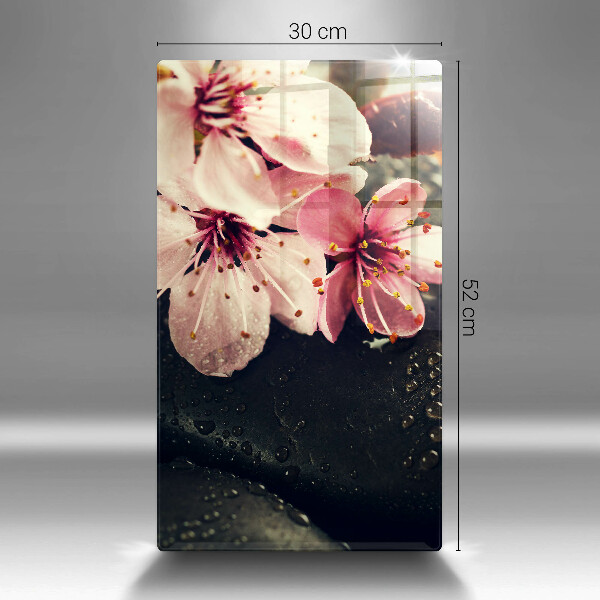 Kitchen countertop cover Flowers stones zen