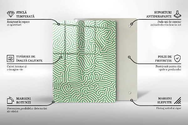 Glass worktop saver Abstraction lines