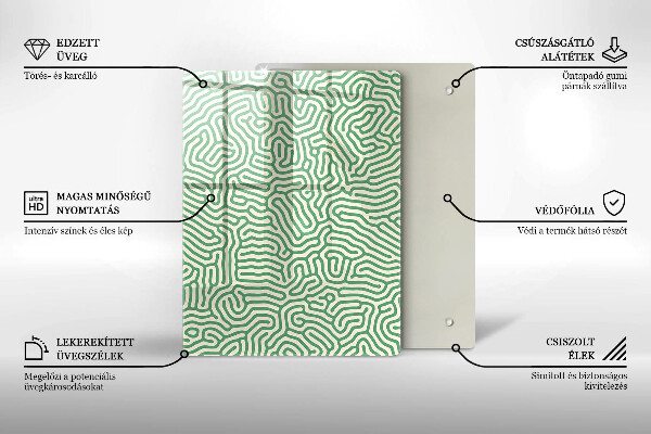 Glass worktop saver Abstraction lines