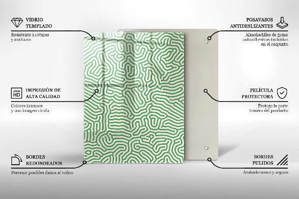 Glass worktop saver Abstraction lines