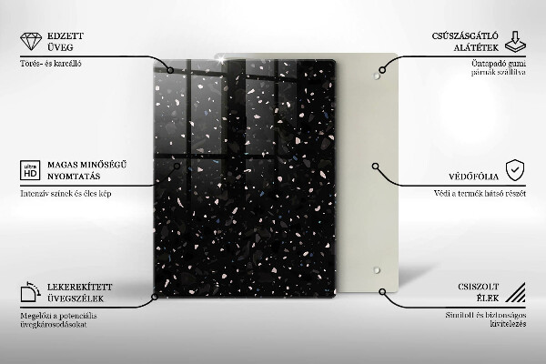 Kitchen countertop cover Dark stone