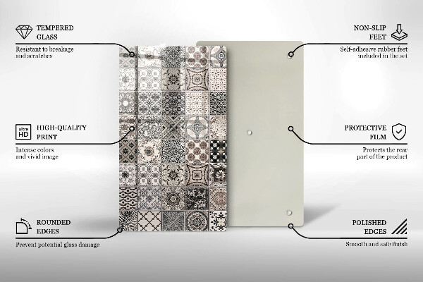 Glass worktop saver Decorative tiles