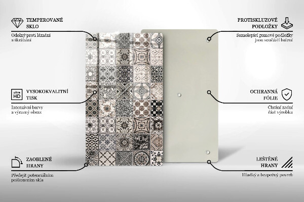 Glass worktop saver Decorative tiles