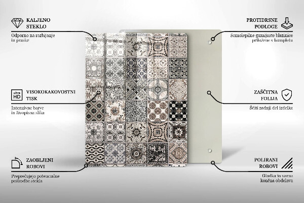 Glass worktop saver Decorative tiles