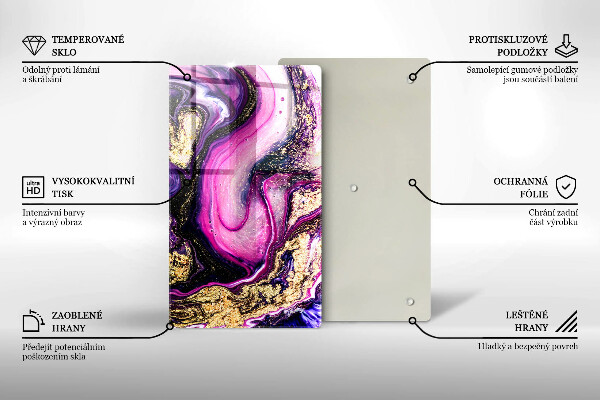 Kitchen countertop cover Abstraction design gold