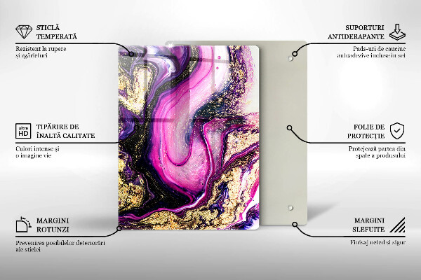 Kitchen countertop cover Abstraction design gold