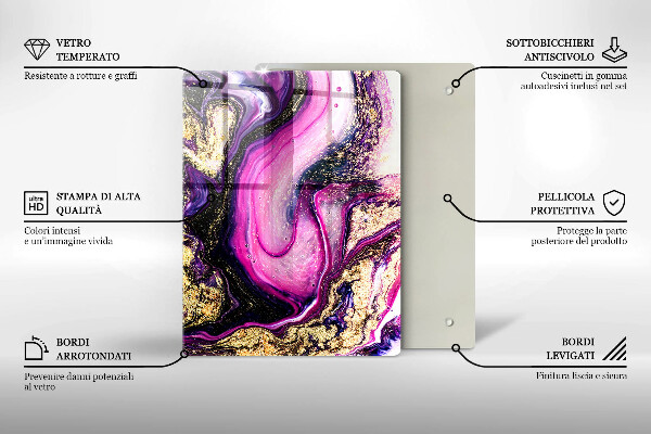 Kitchen countertop cover Abstraction design gold