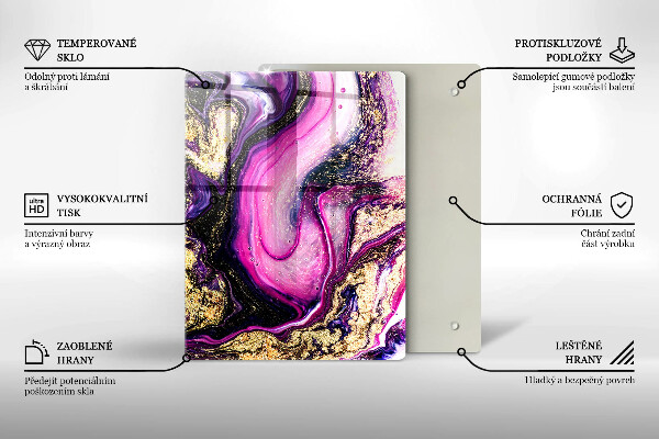 Kitchen countertop cover Abstraction design gold