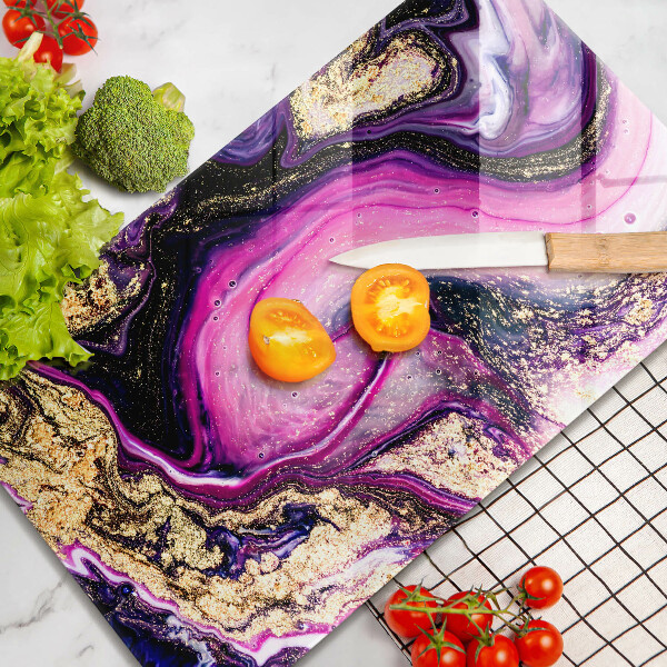 Kitchen countertop cover Abstraction design gold